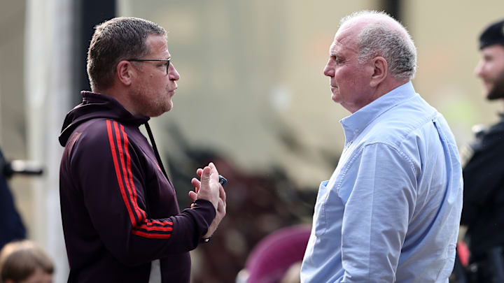 Das Verhältnis zwischen Max Eberl und Uli Hoeneß wirkt stark angespannt Das Verhältnis zwischen Max Eberl und Uli Hoeneß wirkt stark angespannt