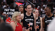 Jul 19, 2025; Indianapolis, IN, USA; Team Collier forward Breanna Stewart (30) celebrates after the 2025 WNBA All Star Game at Gainbridge Fieldhouse. Mandatory Credit: Trevor Ruszkowski-Imagn Images