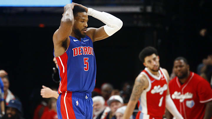 Nov 27, 2024; Memphis, Tennessee, USA; Detroit Pistons guard Malik Beasley (5): Petre Thomas-Imagn Images