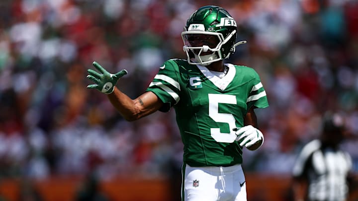 NY Jets wide receiver Garrett Wilson