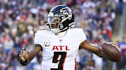 Atlanta quarterback Michael Penix Jr. threw for 177 yards and a touchdown in the Falcons' loss to Indianapolis.