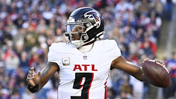 Atlanta quarterback Michael Penix Jr. threw for 177 yards and a touchdown in the Falcons' loss to Indianapolis.