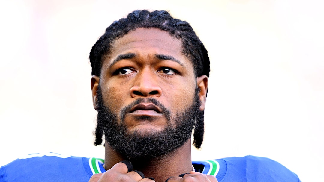 Ernest Jones IV of the Seattle Seahawks prepares for Week 13