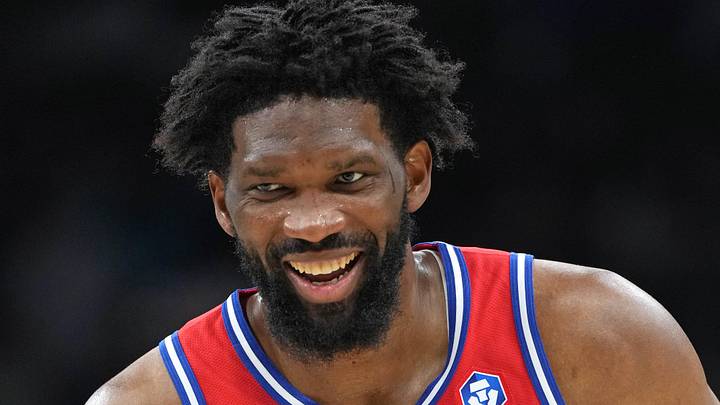Apr 6, 2026; San Antonio, Texas, USA; Philadelphia 76ers center Joel Embiid (21) before shooting a free throw during the second half against the San Antonio Spurs at Frost Bank Center. Mandatory Credit: Scott Wachter-Imagn Images