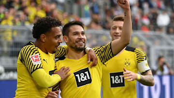Donyell Malen (l.) und Raphael Guerreiro (m.) stehen vor der Rückkehr