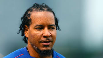 Jul 8, 2015; Chicago, IL, USA; Chicago Cubs hitting coach Manny Ramirez prior to the game against the St. Louis Cardinals at Wrigley Field. Mandatory Credit: Mark J. Rebilas-Imagn Images