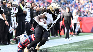 Alvin Kamara became the Saints' all-time leading TD scorer in Sunday's win over the Patriots