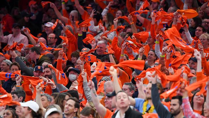 Five-star junior point guard Dylan Mingo, a 'Cuse recruit, nails a 3-pointer to stun Syracuse basketball commit Sadiq White.