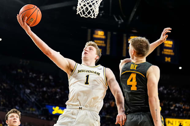 Michigan men's basketball forward Danny Wolf