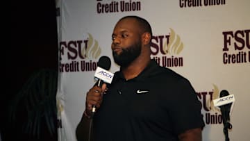 FSU offensive line coach Alex Atkins at the FSU National Signing Day Party on Feb. 5, 2020.

Img 4507