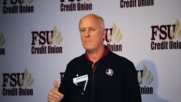 FSU tight ends coach Chris Thomsen at the FSU National Signing Day Party on Feb. 5, 2020.

Img 4519