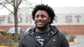 2020 three-star offensive tackle Richie Leonard at FSU junior day on Feb. 2, 2019

Img 0612