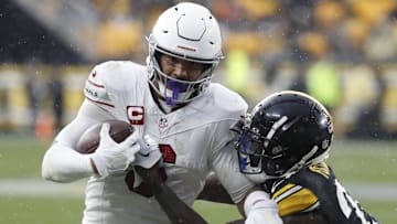 Dec 3, 2023; Pittsburgh, Pennsylvania, USA;  Arizona Cardinals running back James Conner (6) carries