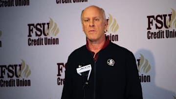 FSU tight ends coach Chris Thomsen at the FSU National Signing Day Party on Feb. 5, 2020.

Img 4521