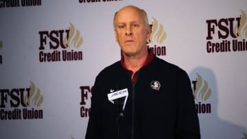 FSU tight ends coach Chris Thomsen at the FSU National Signing Day Party on Feb. 5, 2020.

Img 4521