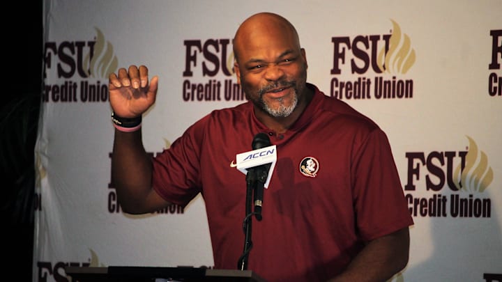 FSU wide receivers coach Ron Dugans at the FSU National Signing Day Party on Feb. 5, 2020.

Img 4502