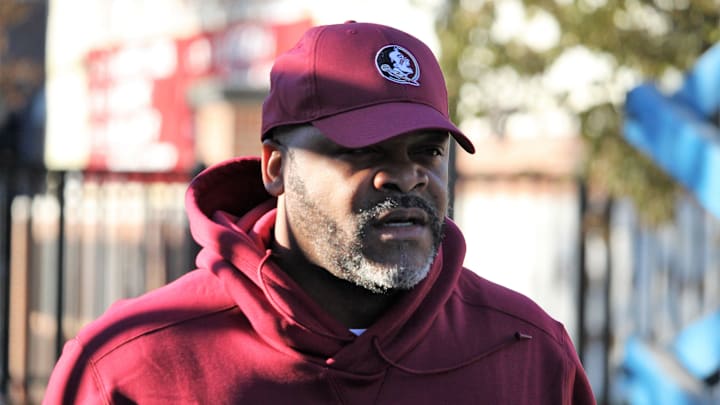 Wide receivers coach Ron Dugans at FSU football practice on March 6, 2019.

Img 0873