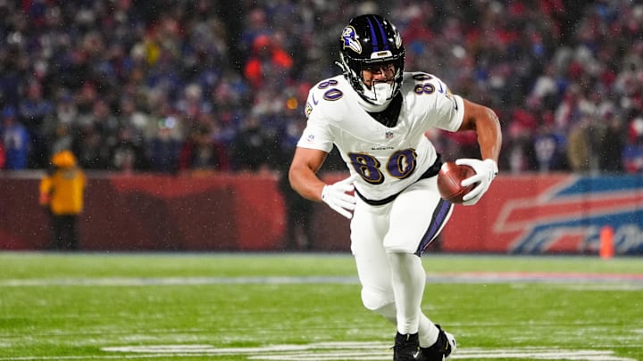 Baltimore Ravens tight end Isaiah Likely.