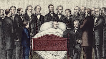 Abraham Lincoln just after uttering his last words.