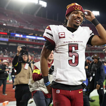 Jayden Daniels and the Commanders will take on the Lions this Saturday night. 
