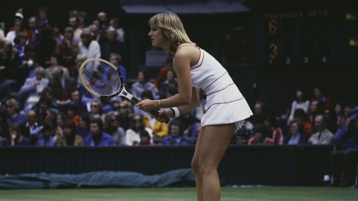 Chris Evert at the 1978 Wimbledon quarterfinals.