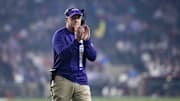 Dec 26, 2024; Phoenix, AZ, USA; Kansas State Wildcats head coach Chris Klieman against the Rutgers Scarlet Knights during the Rate Bowl at Chase Field. Mandatory Credit: Mark J. Rebilas-Imagn Images