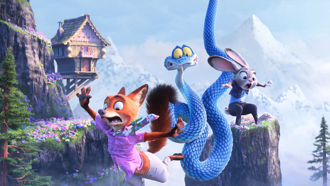 UNRAVELED – In Walt Disney Animation Studios’ “Zootopia 2,” rookie cops Judy Hopps (voice of Ginnifer Goodwin) and Nick Wilde (voice of Jason Bateman), who find themselves unraveling a mystery alongside a snake called Gary De’Snake (voice of Ke Huy Quan). From the Oscar-winning team of Disney Animation chief creative officer Jared Bush and Byron Howard (directors) and Yvett Merino (producer), “Zootopia 2” releases in theaters Nov. 26, 2025. © 2025 Disney Enterprises, Inc. All Rights Reserved.