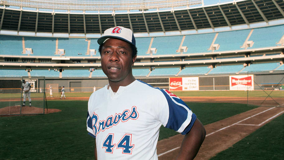 Atlanta Braves legend Hank Aaron poses for a photo. | Bettmann Archive/Getty Images