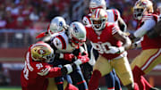 Stevenson has fumbled in each of the Patriots first four games