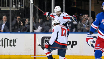 Dylan Strome, Tom Wilson, Washington Capitals Mandatory Credit: Dennis Schneidler-USA TODAY Sports