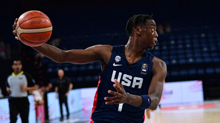 AJ Dybantsa excelled with the Team USA FIBA U-17 World Cup team.
