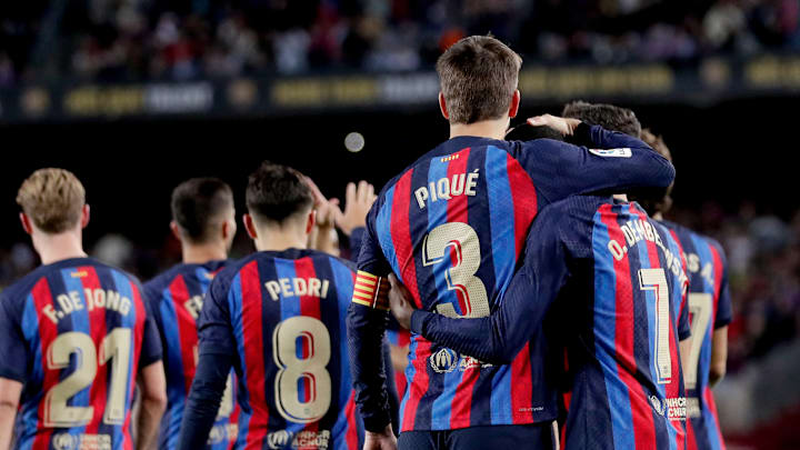 FC Barcelona menang 2-0 atas Almeria di Camp Nou dalam laga terakhir Gerard Pique FC Barcelona menang 2-0 atas Almeria di Camp Nou dalam laga terakhir Gerard Pique