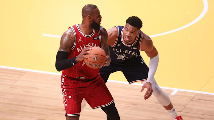 James was the first player selected in the All-Star draft. James was the first player selected in the All-Star draft.