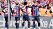 Alejandro Balde, Franck Kessie, Frenkie De Jong, Memphis Depay