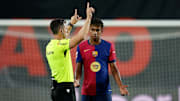 Lamine Yamal (right) had weighed into the debate about referees