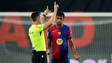 Lamine Yamal (right) had weighed into the debate about referees