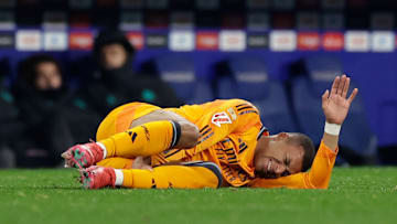 Kylian Mbappe suffered a frustrating injury at the weekend
