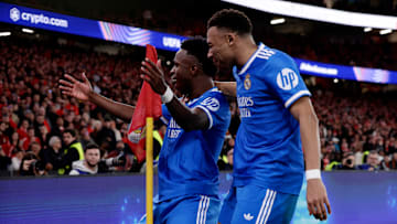 Vinicius a marqué l'unique but de la rencontre à Benfica. Vinicius a marqué l'unique but de la rencontre à Benfica.
