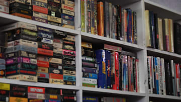 An audio and visual section inside the former Booked Up in Archer City on Saturday, March 1, 2025.