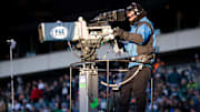 NFL on Fox television camera during a game between the Philadelphia Eagles and the Chicago Bears.