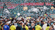 A general view as confetti falls after Super Bowl LIX at the Caesars Superdome.