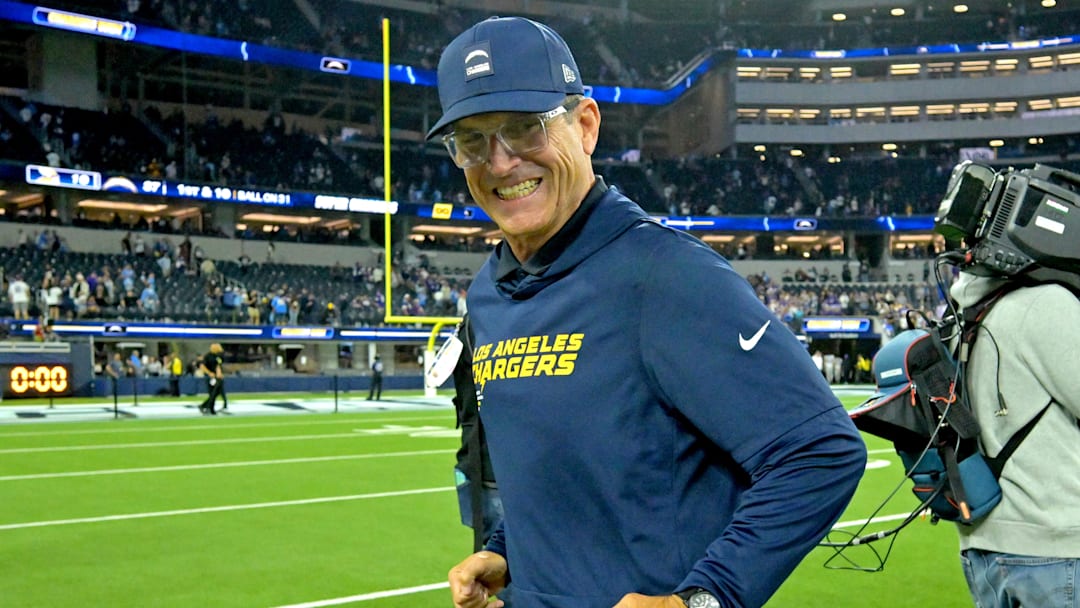 Los Angeles Chargers head coach Jim Harbaugh