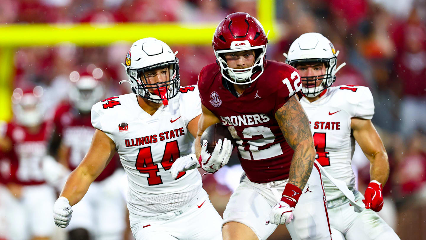 Oklahoma's Jaren Kanak Shines in First Game at Tight End in Season Opener
