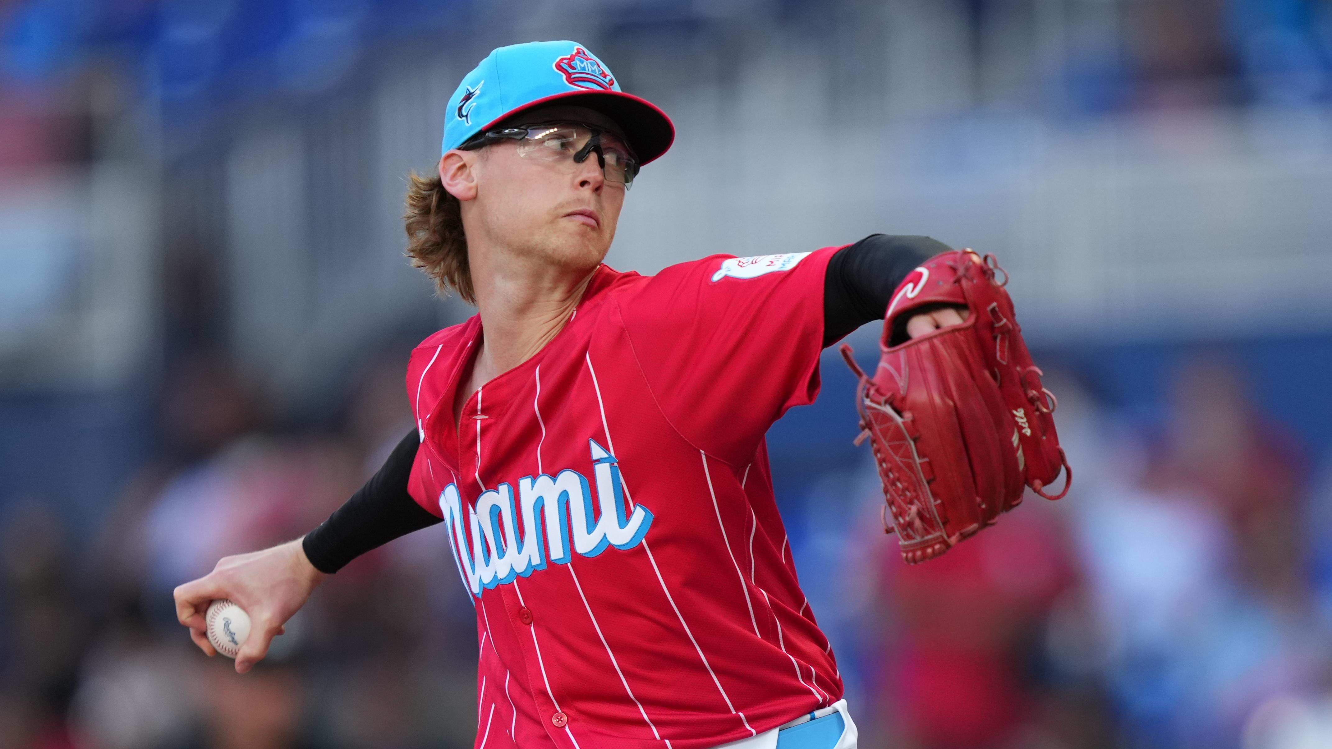 Miami Marlins starting pitcher Max Meyer picked up the win with six strong innings against the Atlanta Braves.