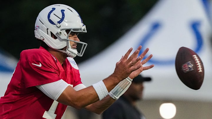 Daniel Jones has been named the Colts' starting quarterback for their Week 1 game against the Dolphins.