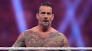 Jan 27, 2024; St. Petersburg, FL, USA; CM Punk reacts during the Men   s Royal Rumble match at Tropicana Field. Mandatory Credit: Joe Camporeale-Imagn Images