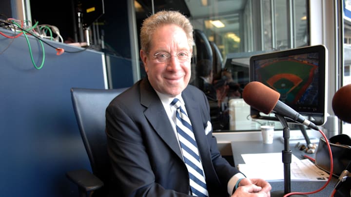 John Sterling, Edgewater, NJ resident and the voice of the Yankees on radio on Aug. 17, 2012 in Bronx, New York.