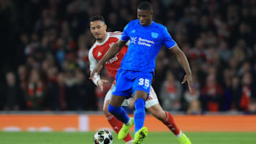 Im Achtelfinaler der Champions League hatte Christian Kofane mit Bayer Leverkusen das Nachsehen gegen den FC Arsenal