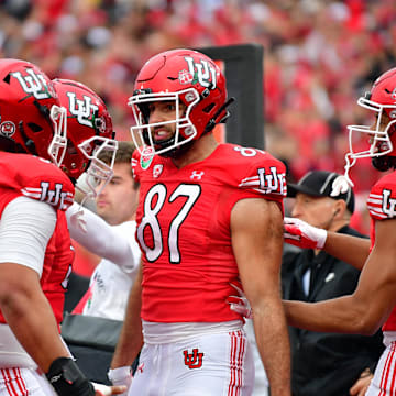 Former Utah tight end Thomas Yassmin (87) appeared in 47 games across a five-year career with the Utes.
