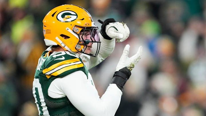 Green Bay Packers defensive end Lukas Van Ness